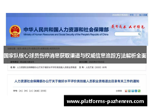 国家队核心球员伤停消息获取渠道与权威信息追踪方法解析全面